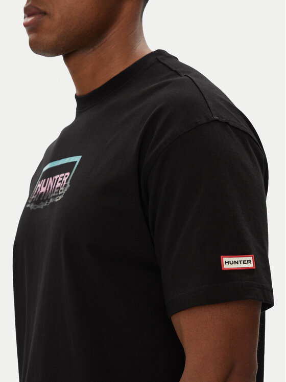 Hunter Hunter T-särk Abele UNISEX HARU0007251 Must Regular Fit