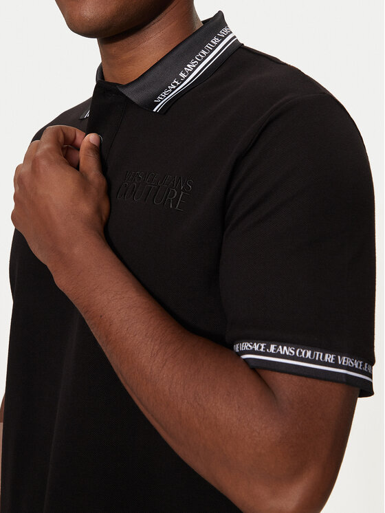 Versace Jeans Couture Versace Jeans Couture Polo 76GAGT09 Czarny Regular Fit