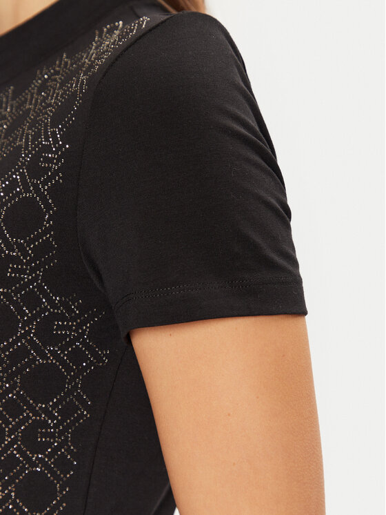 Guess Guess Póló W5RI15 J1314 Fekete Regular Fit