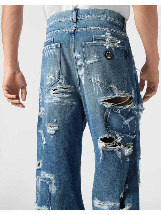 PHILIPP PLEIN PHILIPP PLEIN Jeansy 21647 Niebieski Loose Fit