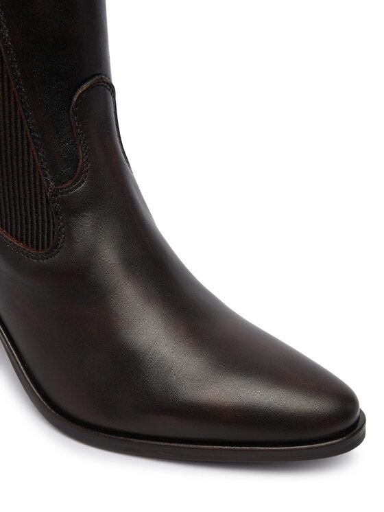 Tommy Hilfiger Tommy Hilfiger Čizme Leather Western Chelsea Boot FW0FW09582 Smeđa