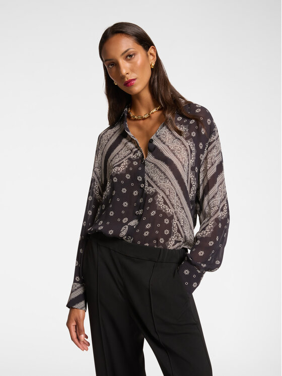 Elena Mirò Elena Mirò Camicia 5011P000304N001 Nero Regular Fit