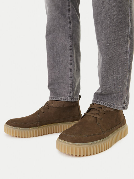 Clarks Clarks Auliniai batai Torhill LaceHi 26183474 Chaki