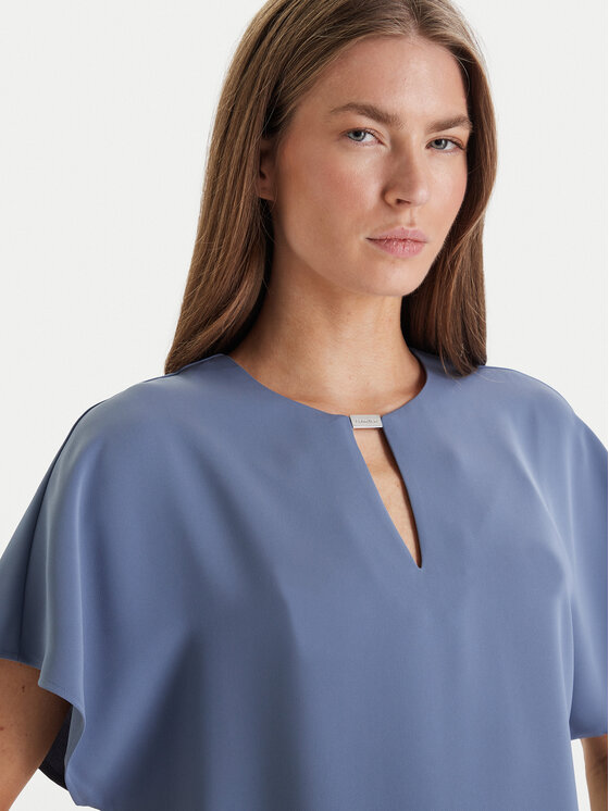 Calvin Klein Calvin Klein Bluza LV044E902G Svetlo modra Regular Fit