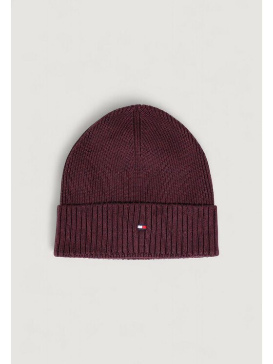 Tommy Hilfiger Tommy Hilfiger Σκούφος TH FLAG PIMA COTTON BEANIE Μπορντό