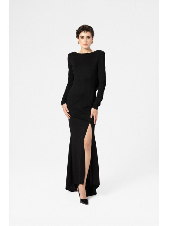 LE POSSÉ LE POSSÉ Sukienka wieczorowa MDIDKWT Czarny Super Slim Fit
