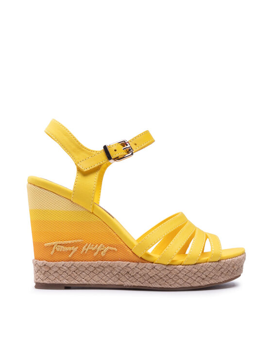 Tommy hilfiger yellow sandals discount