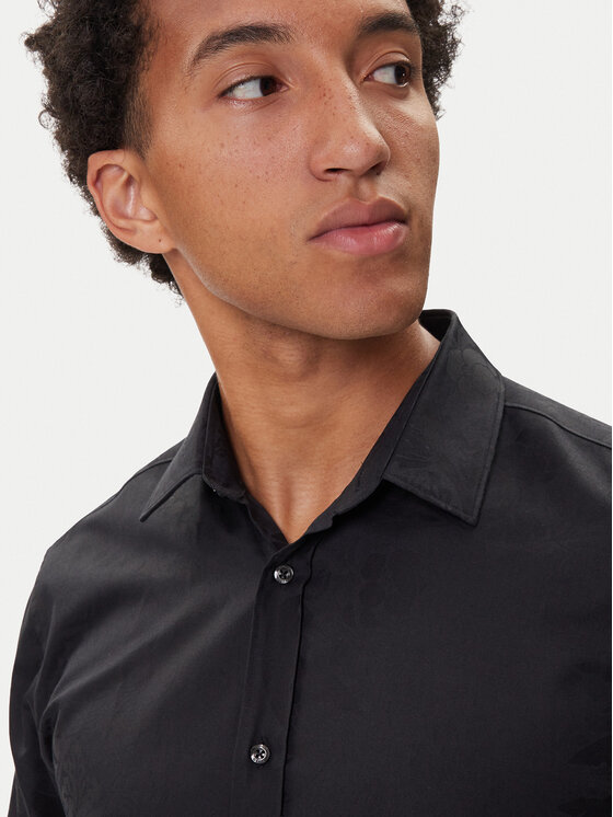 HUGO HUGO Koszula Elisha02 50544981 Czarny Slim Fit