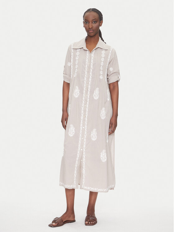 Selmark Selmark Sommerkleid BC196 Beige Relaxed Fit