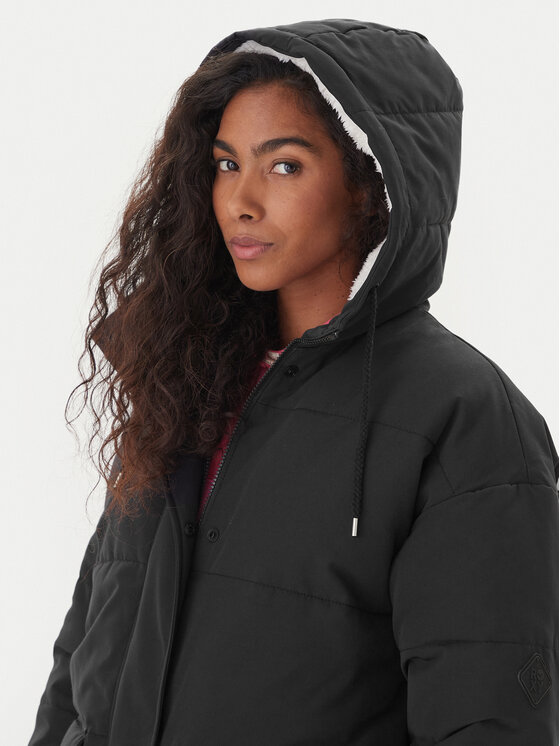 Roxy Roxy Зимно палто ERJJK03666 Черен Regular Fit
