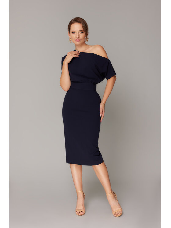 Kasia Zapała Kasia Zapała Sukienka koktajlowa Sukienka Violette Czarny Regular Fit