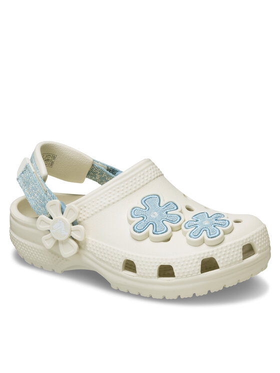 Crocs Crocs Παντόφλες Clsc Dnm Flwr Adj BackstrapCgT 212512 Γκρι