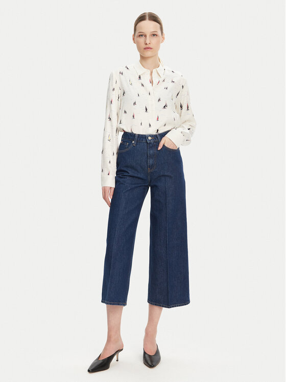 Tommy Hilfiger Tommy Hilfiger Cămașă WW0WW44036 Écru Relaxed Fit