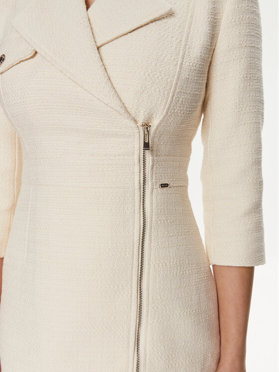 Morgan Morgan Rochie de zi 241-RTWEED Écru Regular Fit