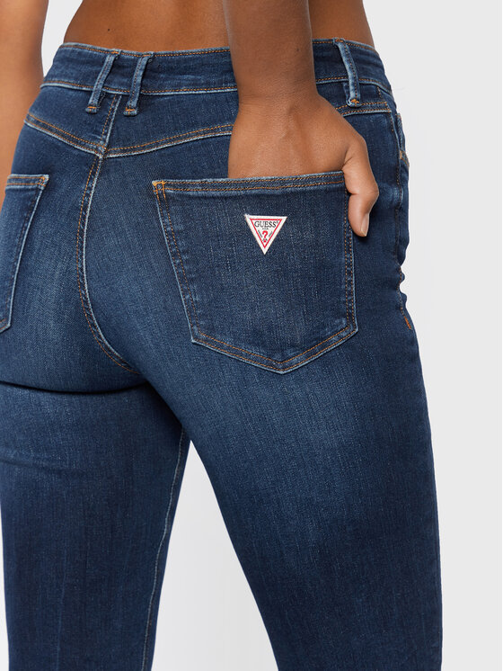 Guess Guess Jeans hlače W2YA46 D4Q03 Mornarsko modra Skinny Fit