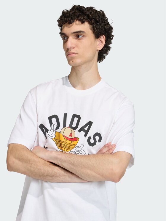 adidas adidas T-Shirt TREFOIL SERIES CHARACTER Biały Loose Fit