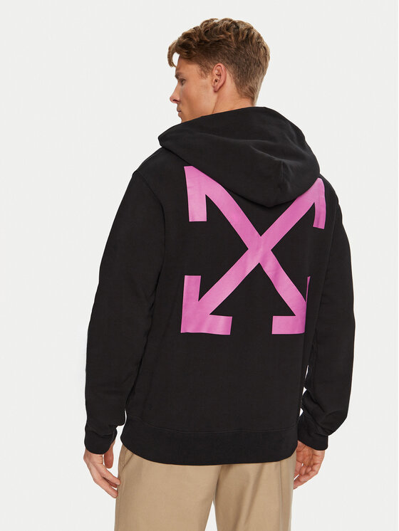 Off-White Off-White Mikina OMBB097S23FLE0031034 Černá Regular Fit