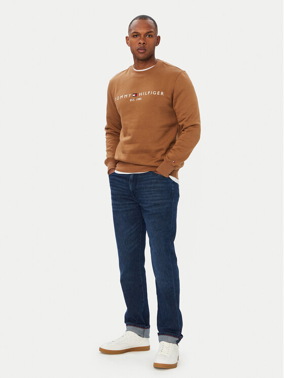 Tommy Hilfiger Tommy Hilfiger Μπλούζα Logo MW0MW11596 Καφέ Regular Fit