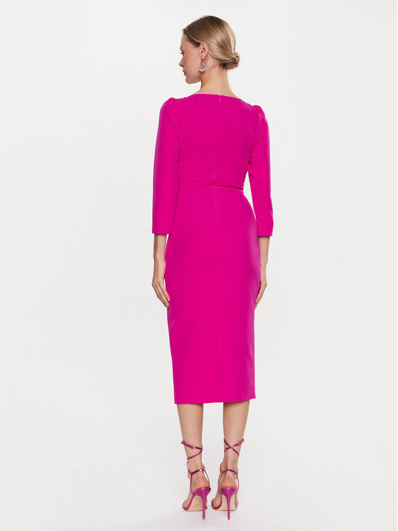 Nissa Nissa Každodenné šaty RZ13994 Ružová Slim Fit