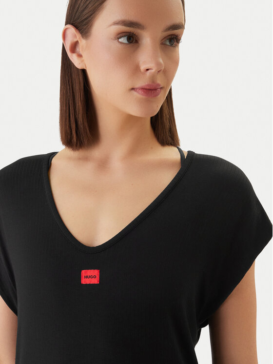 HUGO HUGO Haljina za plažu Signature B. 50555745 Crna Relaxed Fit