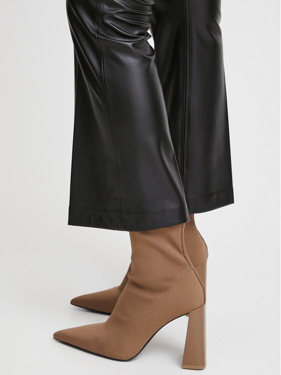b.young b.young Pantaloni in similpelle 20812418 Nero Regular Fit
