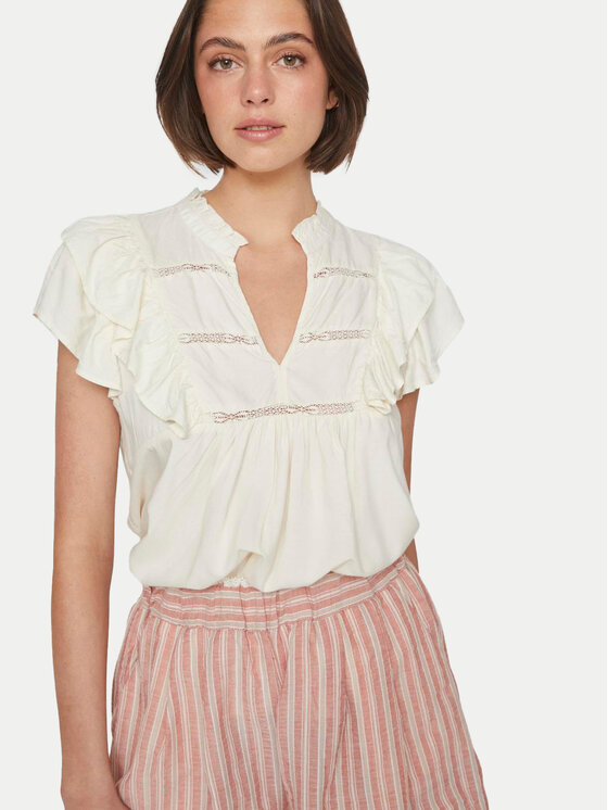 Vila Vila Bluse Visia 14097358 Weiß Regular Fit