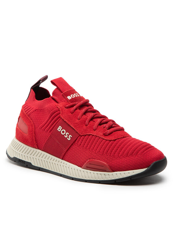 BOSS Męskie Sneakersy, rozmiar 43, Czerwone, Titanium 50470596 10232616 01
