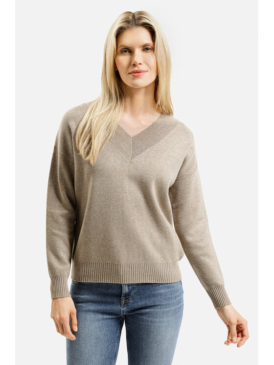 Cross Jeans Cross Jeans Sweter 73344-383 Beżowy