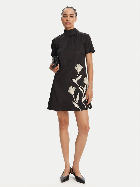 STAUD STAUD Kokteilinė suknelė Ilana R25R2208CT Juoda Regular Fit