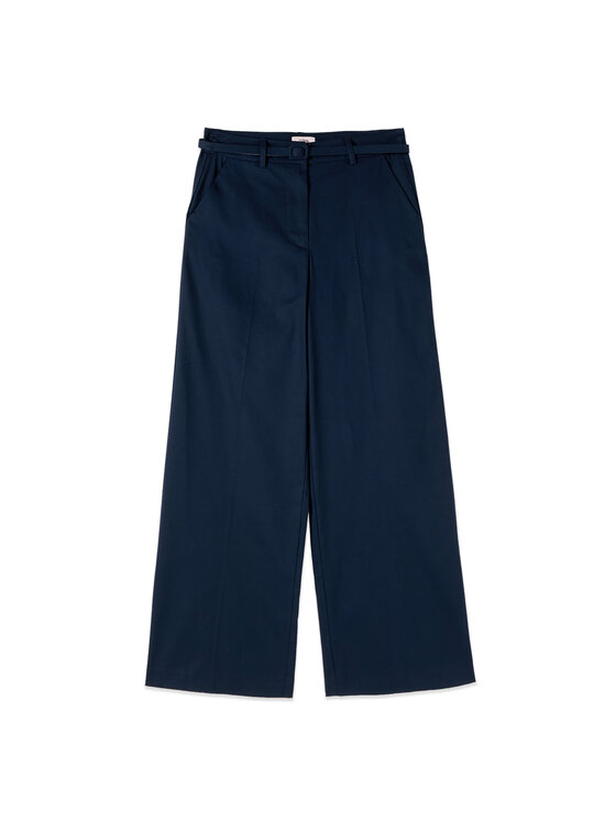 Oltre Oltre Pantaloni di tessuto P742R008876N034 Blu Baggy Fit