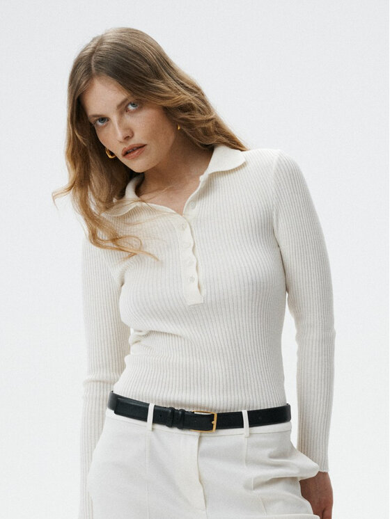 MARI PRETI MARI PRETI Maglione Grace Bianco Regular Fit