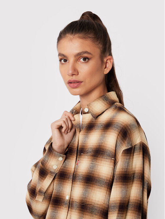 Camicia A3362-0005 Marrone Loose Fit