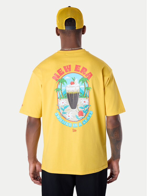 New Era New Era Tričko 60596304 Žltá Regular Fit