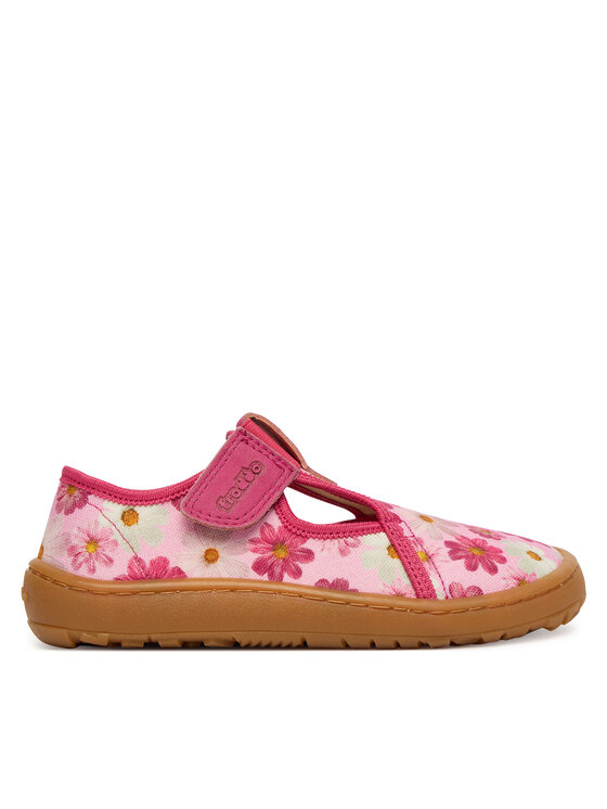 Froddo Papuci de casă Barefoot Canvas T-Bar G1700439-4 S Roz