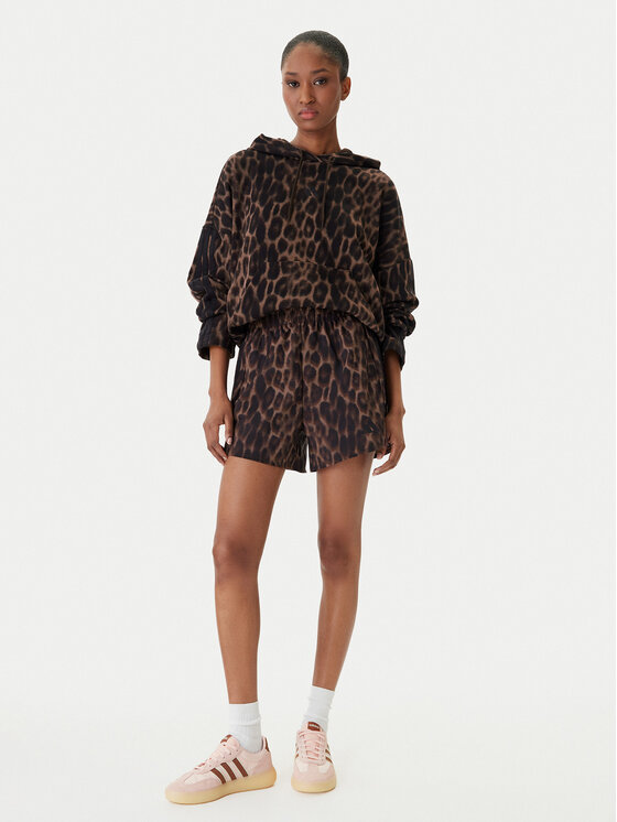 adidas adidas Športové kraťasy Workout Essentials Leopard Woven JZ4935 Hnedá Regular Fit
