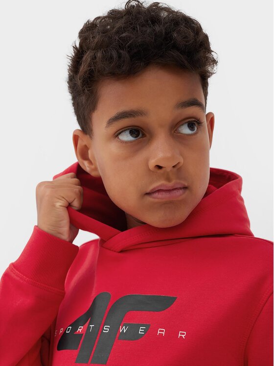 4F 4F Felpa 4FJAW23TSWSM628 Rosso Regular Fit