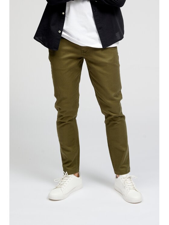 Chinosy TeeShoppen, Rozmiar 28/34, Zielone, 'Perform Collection'
