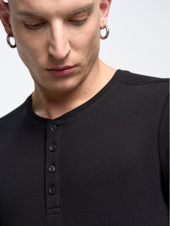 BIG STAR BIG STAR T-Shirt basicag_906 Czarny Slim Fit