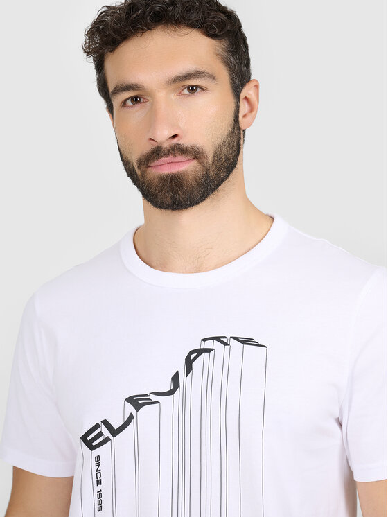 4F 4F T-Shirt BRIGHT TRACK Biały Regular Fit
