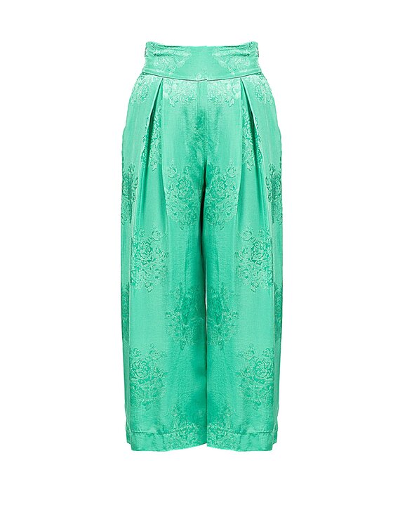 PINKO PINKO Spodnie materiałowe 1G161F 8405 | Teso 1 Zielony Oversize