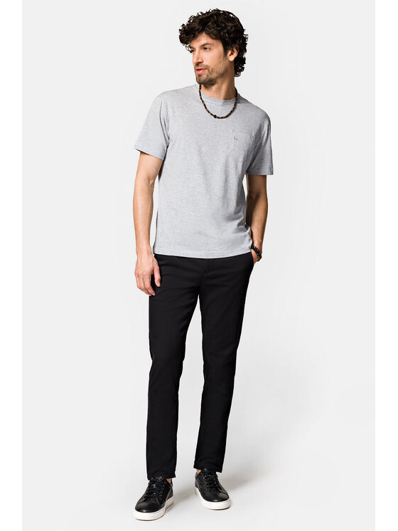 Lancerto Lancerto Spodnie materiałowe Monaco SP082123000006 Czarny Slim Fit