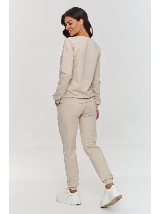 Makadamia Makadamia Komplet dresowy m868 Beżowy Regular Fit