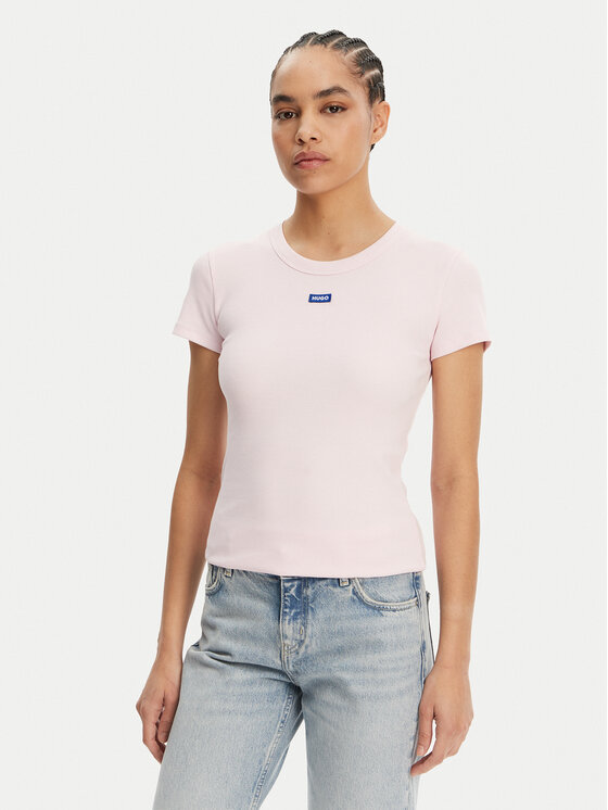 HUGO HUGO T-Shirt Easy 50523924 Růžová Slim Fit