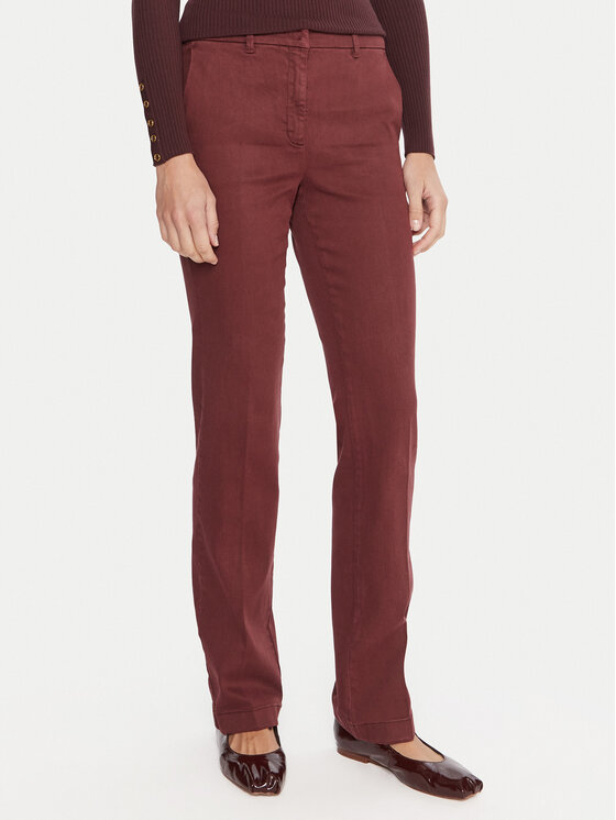 Marella Marella Chino kalhoty Rovo 2523136055 Bordó Slim Fit