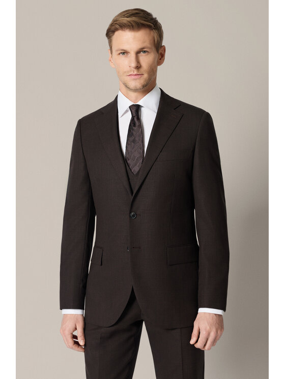 Lancerto Lancerto Garnitur Segovia GA073126000043 Brązowy Slim Fit