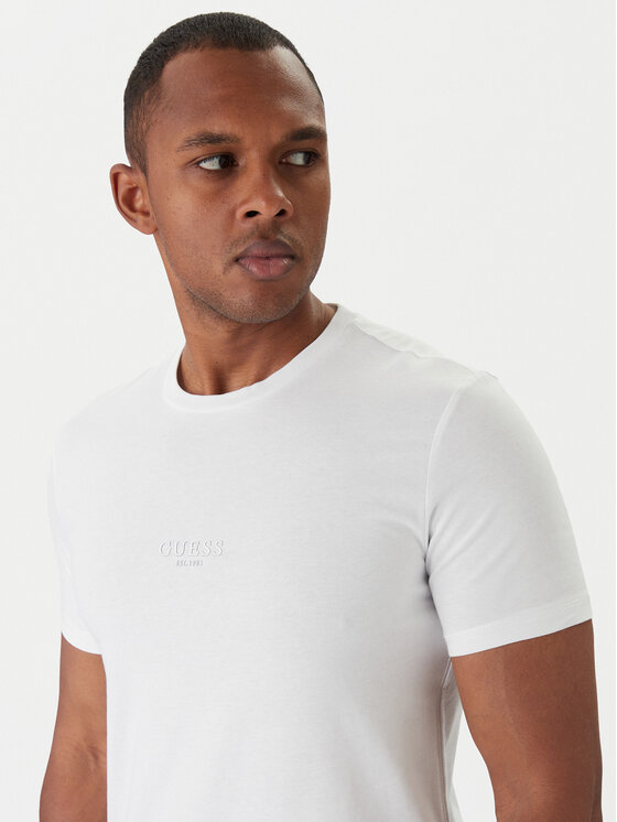 Guess Guess T-krekls M2YI72 I3Z14 Balts Slim Fit