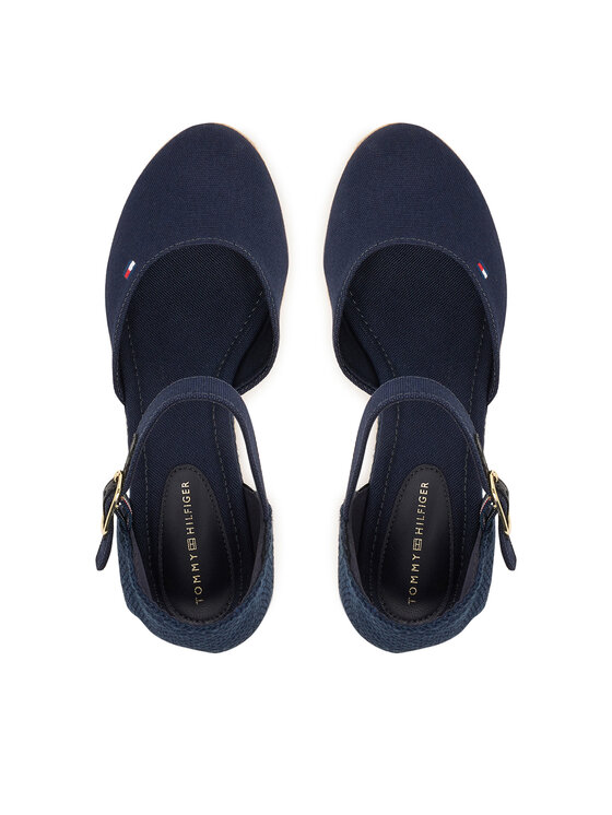 Tommy Hilfiger Tommy Hilfiger Εσπαντρίγιες Mid Wedge Espad Closed Toe FW0FW09233 Σκούρο μπλε