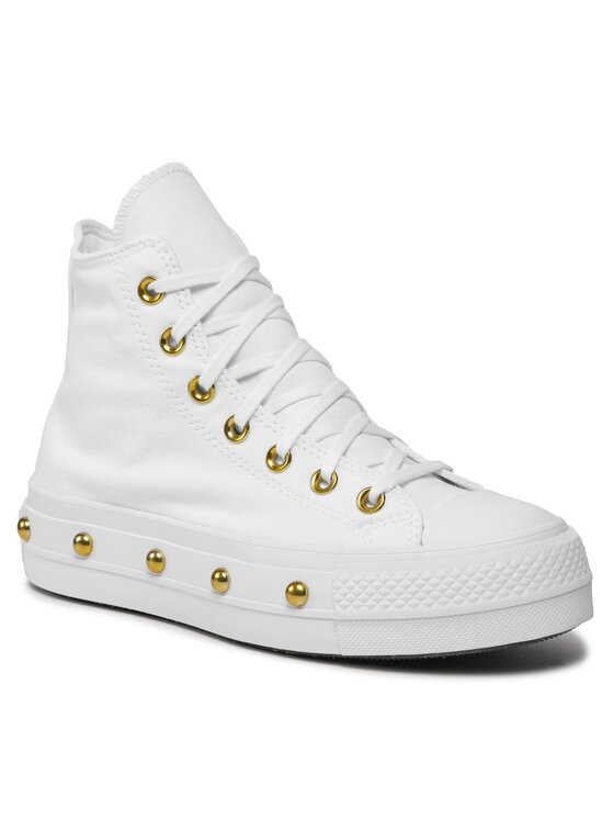 Converse Converse Trampki Chuck Taylor All Star Lift Platform Star Studded A06787C Biały