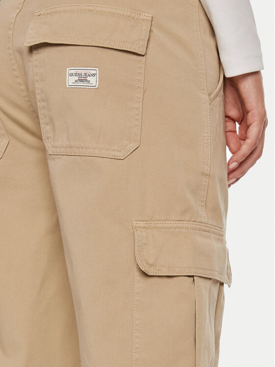 Guess Jeans Guess Jeans Pantaloni cargo W4YB61 WGCV1 Beige Relaxed Fit
