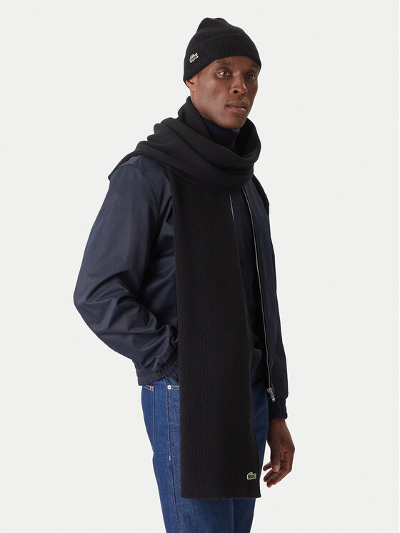 Lacoste Lacoste Šalles un cepures komplekts RB5385 Melns